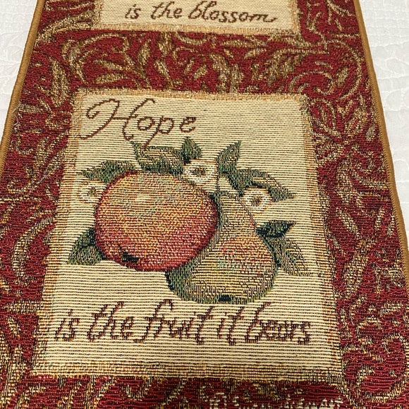 Elegant Burgundy and Gold Wall Hanging - Picture 6 of 14
